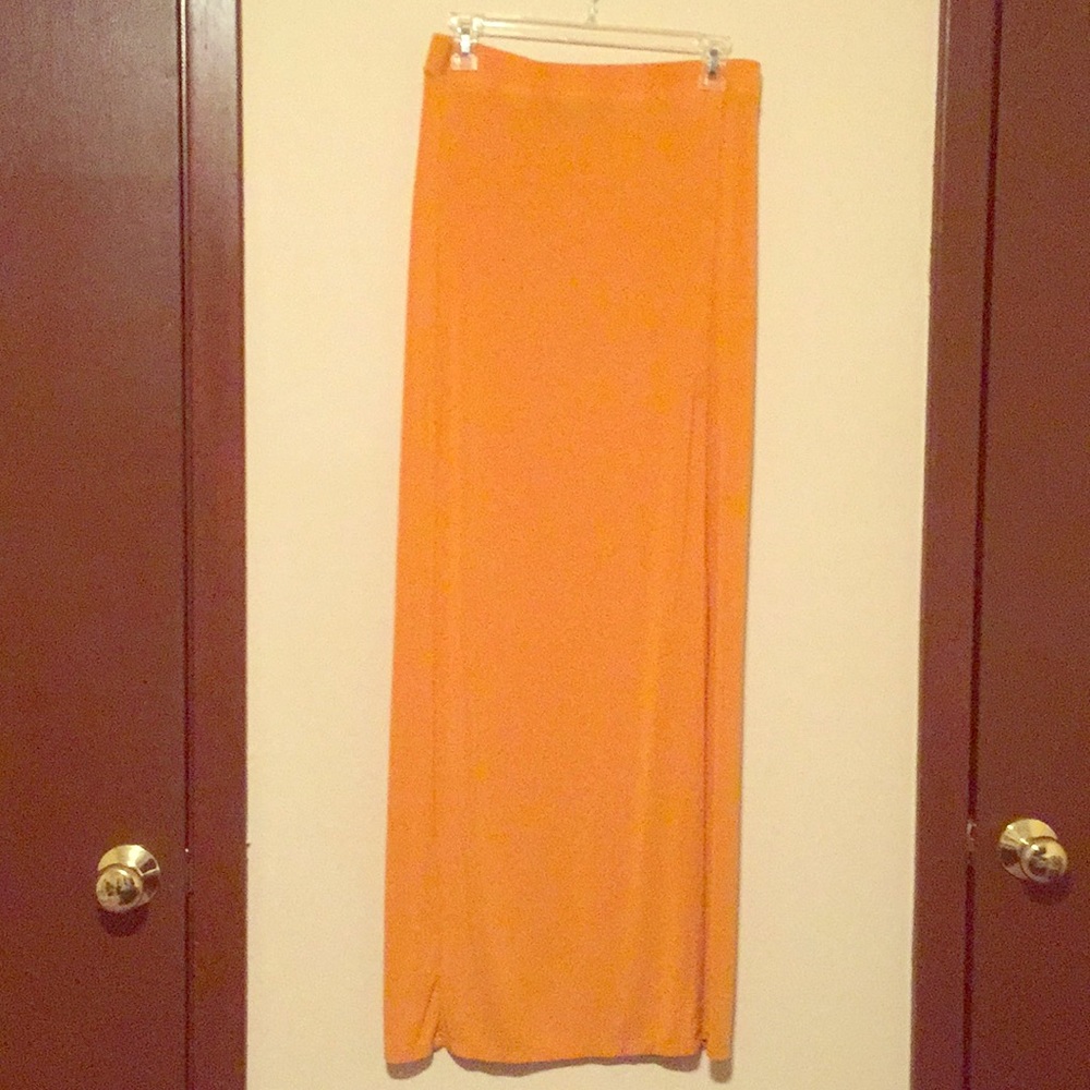 Yellow maxi skirt